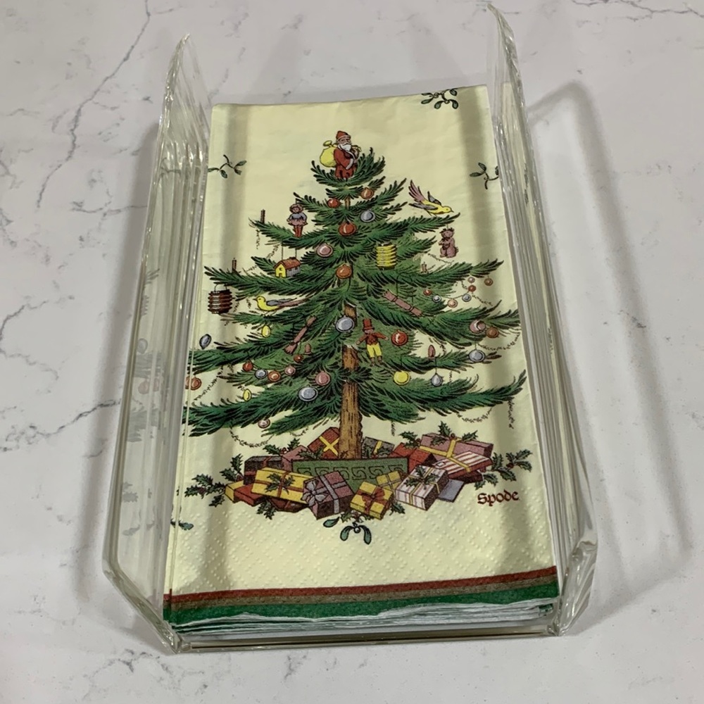 Vintage Spode Clear Napkin Holder